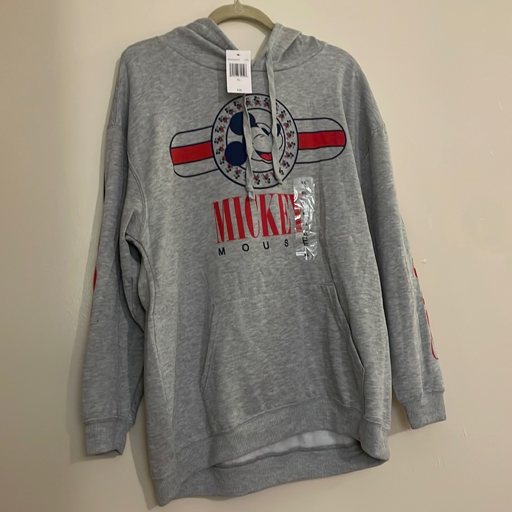 Mickey Mouse Gray Graphic Hoodie